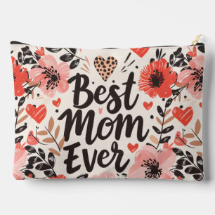 Best Mum Ever Flower Large Accessory Pouch