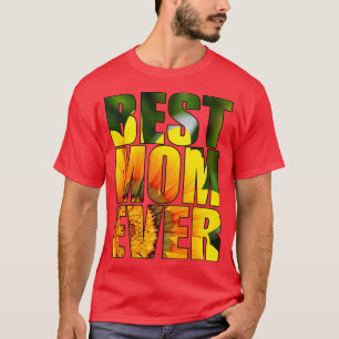 Best Mum Ever Flower Pattern Mother Gift T-Shirt