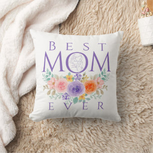 Best Mum Ever Flowers, Mother's Day Quote Cushion