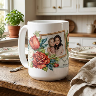 Best Mum Ever Flowers & Photo Mother’s Day  Coffee Mug