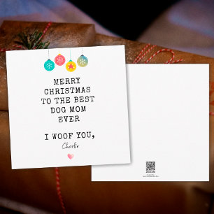 Best Mum Ever Funny Merry Christmas From Dog Holiday Card