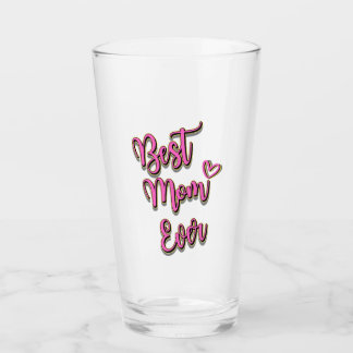Best Mum Ever gift Glass