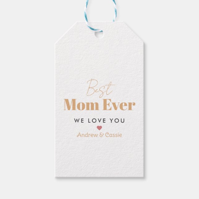 Best mum ever gift tags (Front)