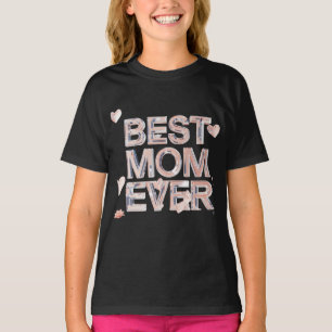 Best Mum Ever Glass 3D Design Modern Mother’s Da T-Shirt