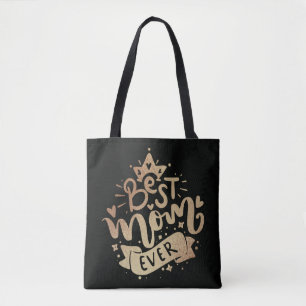 Best Mum Ever Gold Glitter Quote Mother's Day Tot Tote Bag