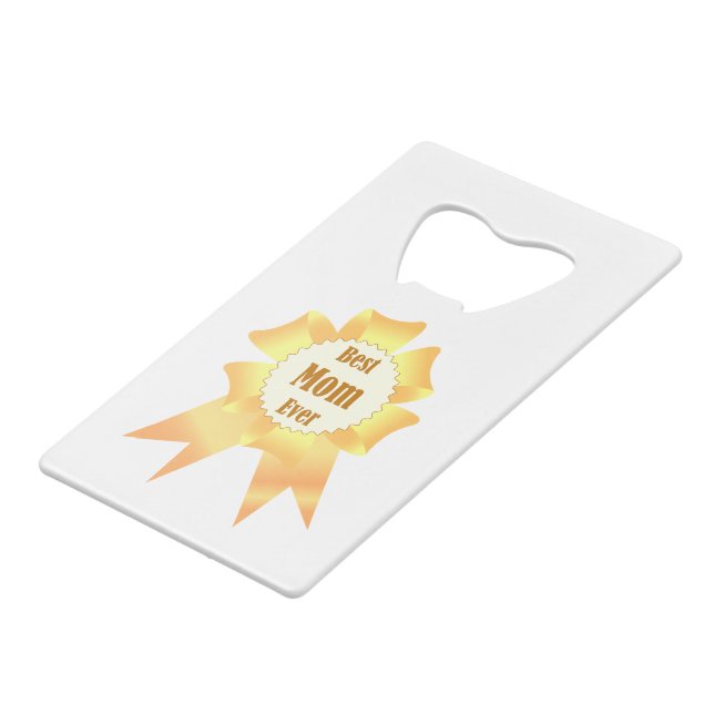 Best mum ever Golden winner award ribbon (Front Angled)