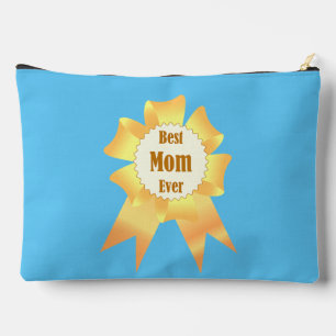 Best mum ever Golden winner award ribbon Accessory Pouch