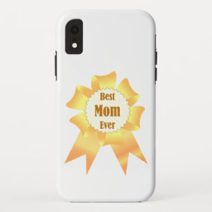 Best mum ever Golden winner award ribbon iPhone XR Case