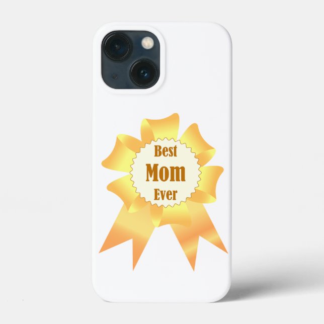 Best mum ever Golden winner award ribbon Case-Mate iPhone Case (Back)
