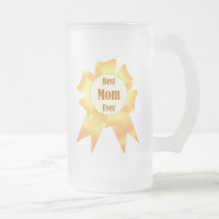 Best mum ever Golden winner award ribbon