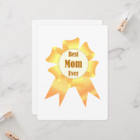 Best mum ever Golden winner award ribbon