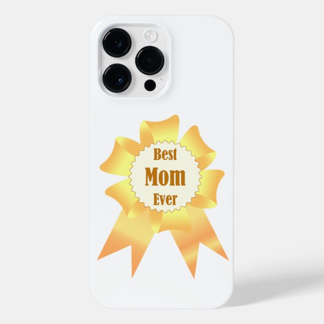 Best mum ever Golden winner award ribbon iPhone Case (Back)