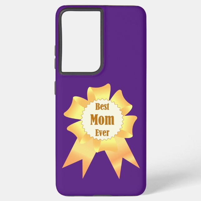 Best mum ever Golden winner award ribbon Samsung Galaxy S21+ Case (Back)