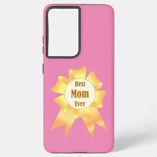 Best mum ever Golden winner award ribbon Samsung Galaxy S21 Ultra Case (Back)