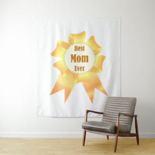 Best mum ever Golden winner award ribbon Tapestry