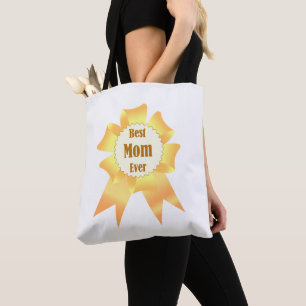 Best mum ever Golden winner award ribbon Tote Bag