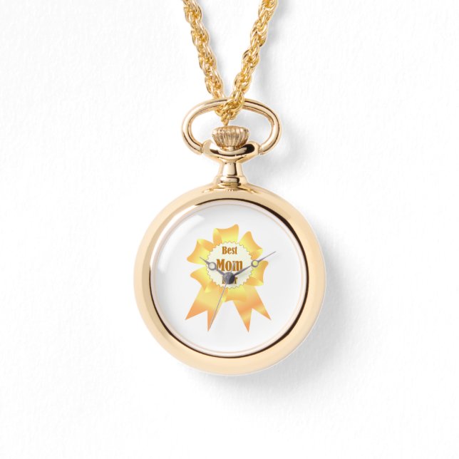 Best mum ever Golden winner award ribbon Watch (Front)