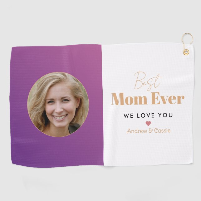 Best mum ever golf towel (Horizontal)