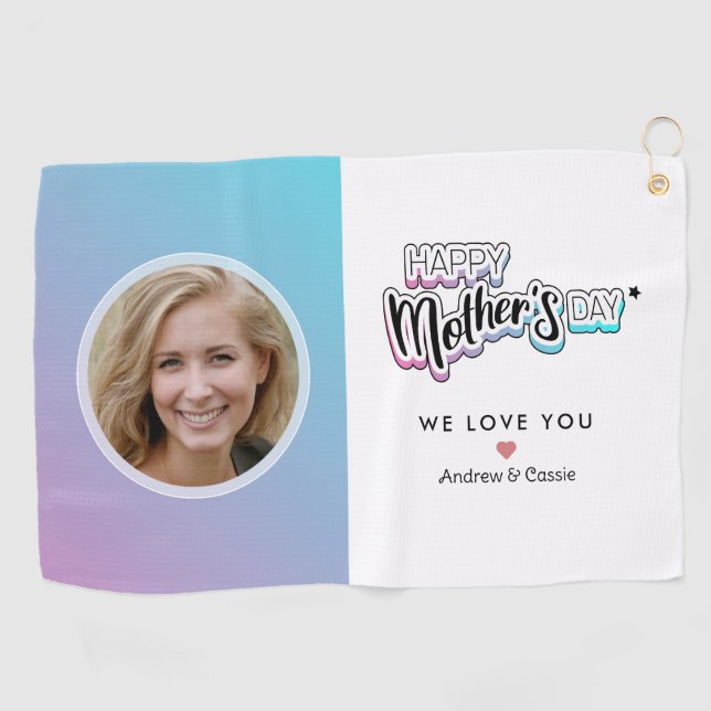 Best mum ever golf towel (Horizontal)