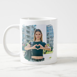 Best Mum Ever Grunge Border Photo Large Coffee Mug