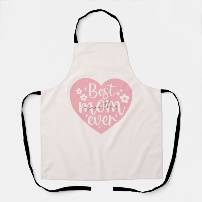 Best Mum Ever - Heart Apron (Front)