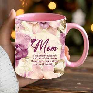 Best Mum Ever Heart Flowers Photo Crown Mother Mug