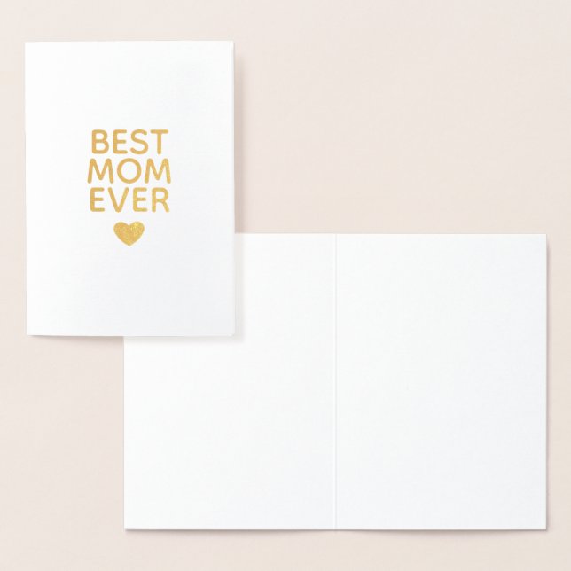 Best Mum Ever Heart Foil Card (Display)