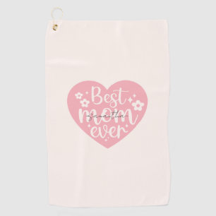 Best Mum Ever - Heart Golf Towel