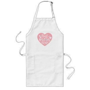 Best Mum Ever Heart Long Apron