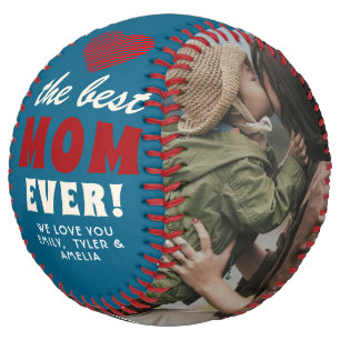 Best Mum Ever Heart Mother`s Day 2 Photo Softball