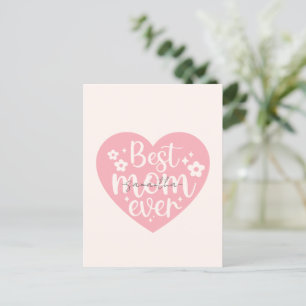 Best Mum Ever Heart Postcard