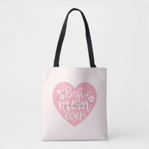 Best Mum Ever - Heart Tote Bag
