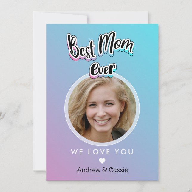 Best mum ever holiday card (Front)