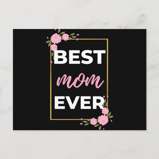 Best Mum Ever Holiday Postcard (Front)