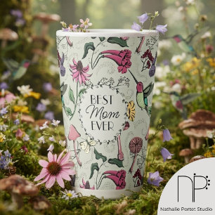 Best Mum Ever Hummingbird Floral Latte Mug