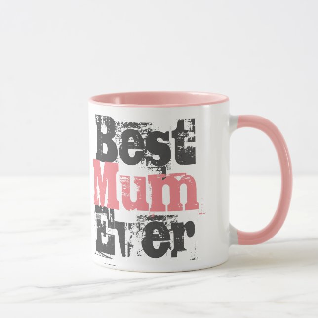 Best Mum Ever in Pink - Two-Tone Coffee Mug (Right)