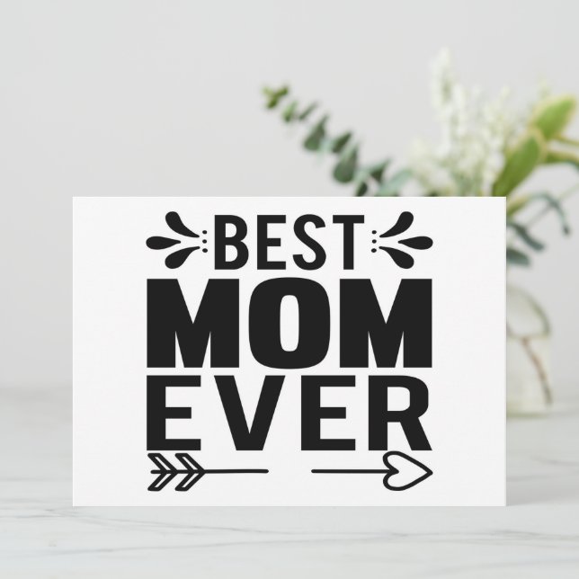 Best Mum Ever! Invitation (Standing Front)