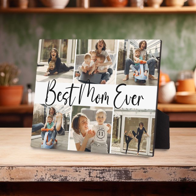 "Best Mum Ever' Keepsake 6 Photo Collage Plaque (Creator Uploaded)
