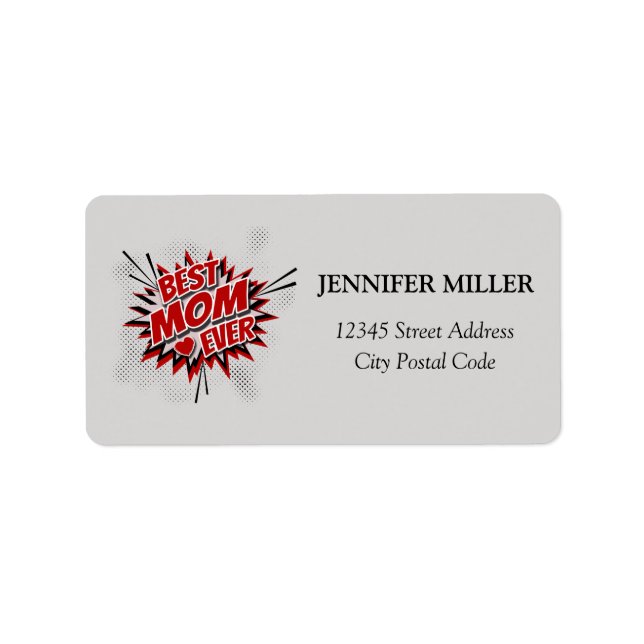 Best Mum Ever Label (Front)