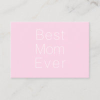Best Mum Ever light pink white minimalist modern