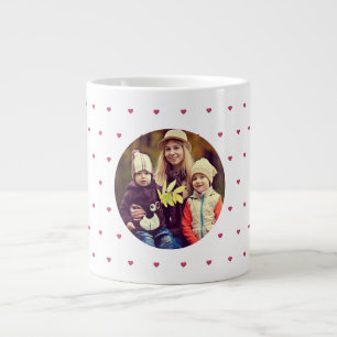 Best Mum Ever Little Heart Photo Mother's Day Large Coffee Mug