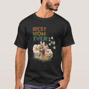 Best Mum Ever Mama Rabbit Cute Animal Mother's Day T-Shirt