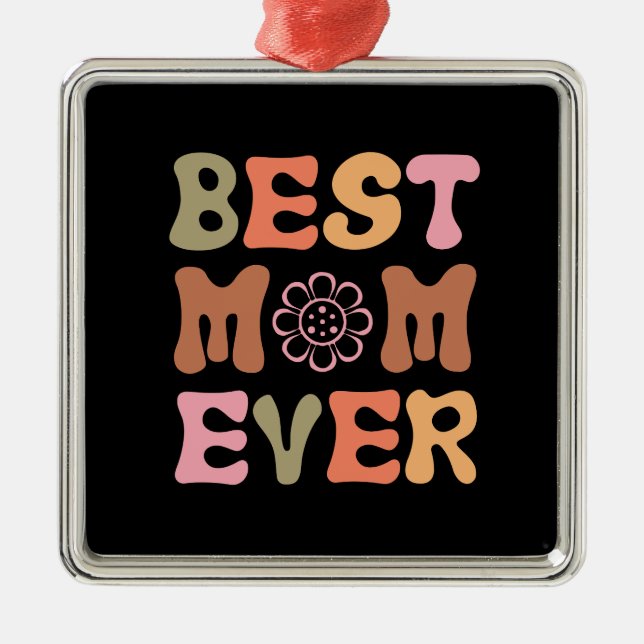 Best Mum Ever Metal Tree Decoration (Front)