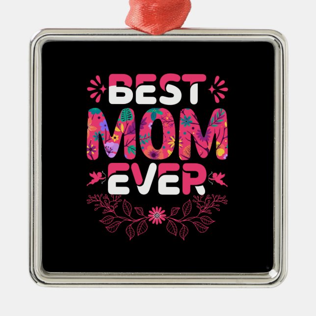Best Mum Ever Metal Tree Decoration (Front)
