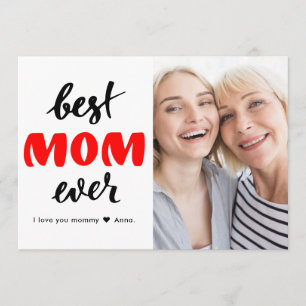 Best Mum Ever Modern Mother's Day Photo Card