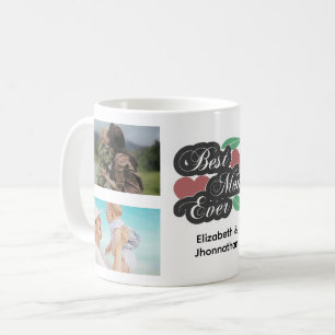 Best Mum Ever Modern Photo Collage Mother's Day Coffee Mug
