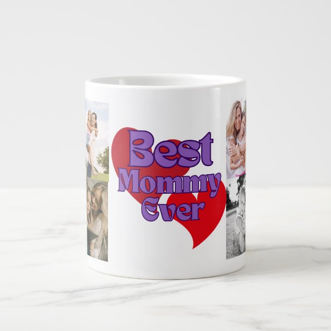 Best mum ever modern photo mother's day gift large coffee mug (Front)