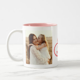 Best mum ever modern photo Mother's Day Two-Tone Coffee Mug