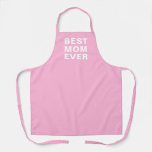 Best Mum Ever Modern Pink Typography Kitchen Apron