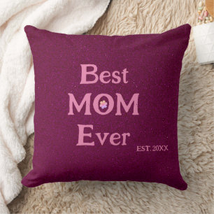 best mum ever modern retro solid mothers day  cushion